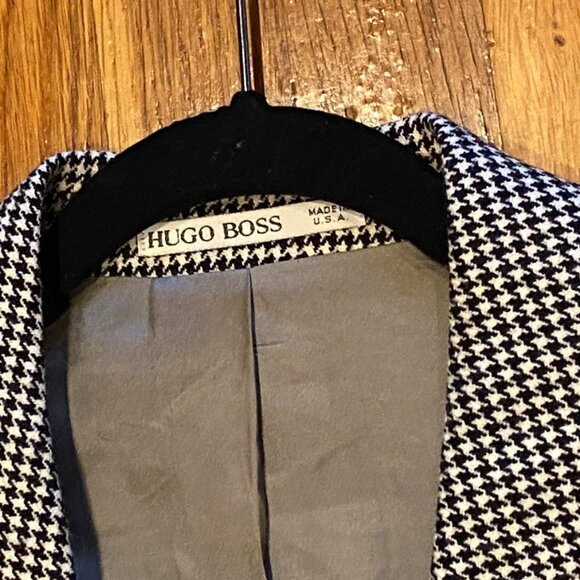 Hugo Boss Men's Houndstooth Suit Jacket Size 42R All Wool Corleone - Picture 4 of 9